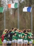26 February 2017; The Kerry team huddle together before the Lidl Ladies Football National League Round 4 match between Kerry and Monaghan at Frank Sheehy Park in Listowel Co. Kerry. Photo by Diarmuid Greene/Sportsfile