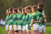 26 February 2017; The Kerry team stand together during the playing of the national anthem before the Lidl Ladies Football National League Round 4 match between Kerry and Monaghan at Frank Sheehy Park in Listowel Co. Kerry. Photo by Diarmuid Greene/Sportsfile