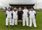 26 February 2017; Referee Jason Mullins with his umpires before the Lidl Ladies Football National League Round 4 match between Kerry and Monaghan at Frank Sheehy Park in Listowel Co. Kerry. Photo by Diarmuid Greene/Sportsfile