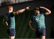 27 February 2017; Tadhg Furlong, right, and Dan Leavy of Ireland during squad training at the Aviva Stadium in Dublin. Photo by Seb Daly/Sportsfile