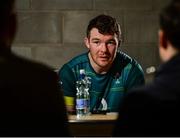 27 February 2017; Peter O'Mahony of Ireland during a press conference at the Aviva Stadium in Dublin. Photo by Seb Daly/Sportsfile