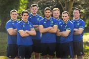 27 February 2017; Ahead of next season, Leinster Rugby and the IRFU announced that seven members of the Leinster Academy have been awarded Senior Contracts. Back row, from left, Andrew Porter, James Ryan, Peadar Timmins and Rory O'Loughlin, with, front row, from left, Joey Carbery, Ross Byrne and Nick McCarthy. Between them they have played 55 times for Leinster in the Champions Cup and Guinness PRO12 this season, contributing 15 tries and 142 points. Photo by Stephen McCarthy/Sportsfile