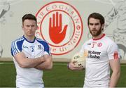 27 February 2017; Fintan Kelly of Monaghan (left) and Ronan McNamee of Tyrone at the Garvaghey Centre in the Tyrone Centre of Excellence, during the Allianz Football League Media Promotion in advance of the upcoming Tyrone v Monaghan game. Photo by Oliver McVeigh/Sportsfile