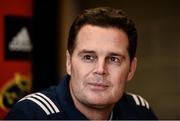 27 February 2017; Munster director of rugby Rassie Erasmus during a press conference at the University of Limerick in Limerick. Photo by Diarmuid Greene/Sportsfile