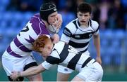27 February 2017; Christopher Martin of Clongowes Wood College is tackled by Harry Murray of Belvedere College during the Bank of Ireland Leinster Schools Junior Cup second round match between Belvedere College and Clongowes Wood College at Donnybrook Stadium in Donnybrook, Dublin. Photo by Piaras Ó Mídheach/Sportsfile