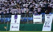 27 February 2017; Clongowes Wood College supporters during the Bank of Ireland Leinster Schools Junior Cup second round match between Belvedere College and Clongowes Wood College at Donnybrook Stadium in Donnybrook, Dublin. Photo by Piaras Ó Mídheach/Sportsfile