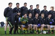 26 February 2017; Jack Savage of Kerry, front row second from left, sits with his team-mates for a team photograph prior to the Allianz Football League Division 1 Round 3 match between Kerry and Monaghan at Fitzgerald Stadium in Killarney, Co. Kerry. Photo by Brendan Moran/Sportsfile