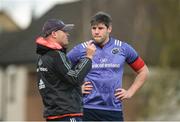 27 February 2017; Munster defence coach Jacques Nienaber in conversation with Dave O'Callaghan during squad training at the University of Limerick in Limerick. Photo by Diarmuid Greene/Sportsfile