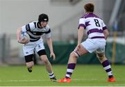 27 February 2017; Eimhin O’Neill of Belvedere College is tackled by Barry Dooley of Clongowes Wood College during the Bank of Ireland Leinster Schools Junior Cup second round match between Belvedere College and Clongowes Wood College at Donnybrook Stadium in Donnybrook, Dublin. Photo by Piaras Ó Mídheach/Sportsfile