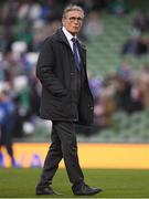 25 February 2017; France head coach Guy Noves prior to the RBS Six Nations Rugby Championship game between Ireland and France at the Aviva Stadium in Lansdowne Road, Dublin. Photo by Brendan Moran/Sportsfile