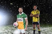 28 February 2017; Michael Murphy and Shane Williams are pictured ahead of AIB’s The Toughest Trade airing at 9.30pm on Wednesday, 1st March on RTÉ2. AIB along with a panel of sporting experts will broadcast live on facebook.com/AIBGAA. The Toughest Trade, part of the #TheToughest campaign, will see Murphy trade the round ball for the oval ball with former Welsh winger Shane Williams as he tries professional rugby with Top 14 side ASM Clermont Auvergne while Williams travels to Glenswilly GAA Club in Donegal. For exclusive content and behind the scenes action from The Toughest Trade follow AIB GAA on Twitter and Instagram @AIB_GAA and facebook.com/AIBGAA. Photo by Ramsey Cardy/Sportsfile