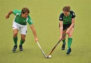 3 August 2011; Ireland’s Men and Women’s squads were today announced for the EuroHockey Nations Championships taking place in Monchengladbach, Germany, from 20th – 28th August. Both Paul Revington, men, and Gene Muller, women, revealed their squads for what will be their biggest tournaments this summer, and Ireland’s first opportunity to qualify for the London 2012 Olympics. Both sides have had exceptionally busy and successful summers. The men most recently added a trophy to their cabinet when they took gold at the recent INSEP tournament in Paris ahead of Australia, Korea and Argentina. Ireland women have also had an intense summer as they continue to train centrally while they also produced some great results at the Electric Ireland FIH Champions Challenge I tournament where they finished above their ranking. At the announcement are captains Ronan Gormley, left, and Alex Speers. UCD, Belfield, Dublin. Picture credit: Brendan Moran / SPORTSFILE