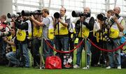 30 July 2011; A general view of photographers at the game. Dublin Super Cup, Inter Milan v Glasgow Celtic FC, Aviva Stadium, Lansdowne Road, Dublin. Picture credit: Brendan Moran / SPORTSFILE