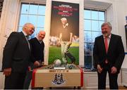 1 March 2017; In attendance at the launch of ‘New Ireland presents Heffo’s Army’, a new exhibition in the Little Museum of Dublin are Dublin GAA legends Tony Hanahoe, left, Brian Mullins and Kerry GAA legend Eóin ‘The Bomber’ Liston, right. The former players discussed their memories of the ‘Heffo’ era at the special launch event in front of attendees including GAA Director General, Páraic Duffy and the Lord Mayor of Dublin Brendan Carr at The Little Museum of Dublin in Dublin. Photo by Stephen McCarthy/Sportsfile