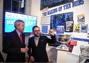 1 March 2017; In attendance at the launch of ‘New Ireland presents Heffo’s Army’, a new exhibition in the Little Museum of Dublin is Ard Stiúrthóir of the GAA Páraic Duffy, left, with Simon O'Connor, Curator, The Little Museum of Dublin. The former players discussed their memories of the ‘Heffo’ era at the special launch event in front of attendees including GAA Director General, Páraic Duffy and the Lord Mayor of Dublin Brendan Carr at The Little Museum of Dublin in Dublin. Photo by Stephen McCarthy/Sportsfile