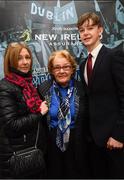 1 March 2017; In attendance at the launch of ‘New Ireland presents Heffo’s Army’, a new exhibition in the Little Museum of Dublin are members of Kevin Heffernan's family, Orla, daughter, wife Mary and grandson Kevin. The former players discussed their memories of the ‘Heffo’ era at the special launch event in front of attendees including GAA Director General, Páraic Duffy and the Lord Mayor of Dublin Brendan Carr at The Little Museum of Dublin in Dublin. Photo by Stephen McCarthy/Sportsfile