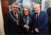 1 March 2017; In attendance at the launch of ‘New Ireland presents Heffo’s Army’, a new exhibition in the Little Museum of Dublin is Lord Mayor of Dublin Brendan Carr with Mary Heffernan, wife of the late Kevin Heffernan, and Mick Sweeney, Managing Director, New Ireland Assurance. The former players discussed their memories of the ‘Heffo’ era at the special launch event in front of attendees including GAA Director General, Páraic Duffy and the Lord Mayor of Dublin Brendan Carr at The Little Museum of Dublin in Dublin. Photo by Stephen McCarthy/Sportsfile