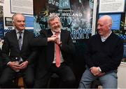 1 March 2017; In attendance at the launch of ‘New Ireland presents Heffo’s Army’, a new exhibition in the Little Museum of Dublin are Dublin GAA legends Tony Hanahoe, left, Brian Mullins, right, and Kerry GAA legend Eóin ‘The Bomber’ Liston. The former players discussed their memories of the ‘Heffo’ era at the special launch event in front of attendees including GAA Director General, Páraic Duffy and the Lord Mayor of Dublin Brendan Carr at The Little Museum of Dublin in Dublin. Photo by Stephen McCarthy/Sportsfile