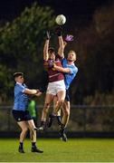 1 March 2017; Sam Duncan of Westmeath in action against Andy Foley and Cillian O'Shea, left, of Dublin during the EirGrid Leinster GAA Football Under 21 Championship Quarter-Final match between Westmeath and Dublin at Lakepoint in Mullingar, Co Westmeath. Photo by Piaras Ó Mídheach/Sportsfile