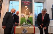 1 March 2017; In attendance at the launch of ‘New Ireland presents Heffo’s Army’, a new exhibition in the Little Museum of Dublin are Dublin GAA legends Tony Hanahoe, left, Brian Mullins, and Kerry GAA legend Eóin ‘The Bomber’ Liston, right. The former players discussed their memories of the ‘Heffo’ era at the special launch event in front of attendees including GAA Director General, Páraic Duffy and the Lord Mayor of Dublin Brendan Carr at The Little Museum of Dublin in Dublin. Photo by Stephen McCarthy/Sportsfile