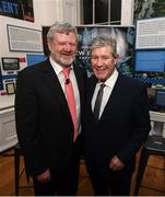 1 March 2017; In attendance at the launch of ‘New Ireland presents Heffo’s Army’, a new exhibition in the Little Museum of Dublin is Kerry GAA legend Eóin ‘The Bomber’ Liston with Denis Kelleher, Director, New Ireland Insurance. The former players discussed their memories of the ‘Heffo’ era at the special launch event in front of attendees including GAA Director General, Páraic Duffy and the Lord Mayor of Dublin Brendan Carr at The Little Museum of Dublin in Dublin. Photo by Stephen McCarthy/Sportsfile