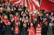 2 March 2017; Glenstal Abbey supporters before the Clayton Hotels Munster Schools Senior Cup Semi-Final between Ardscoil Rís and Glenstal Abbey at Thomond Park in Limerick. Photo by Diarmuid Greene/Sportsfile