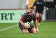 2 March 2017; Colin Slater of Ardscoil Rís scores his side's second try during the Clayton Hotels Munster Schools Senior Cup Semi-Final between Ardscoil Rís and Glenstal Abbey at Thomond Park in Limerick. Photo by Diarmuid Greene/Sportsfile