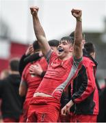 2 March 2017; Jack O'Mahony of Glenstal Abbey celebrates after the Clayton Hotels Munster Schools Senior Cup Semi-Final between Ardscoil Rís and Glenstal Abbey at Thomond Park in Limerick. Photo by Diarmuid Greene/Sportsfile