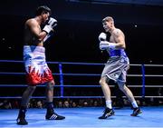 25 February 2017; Connor Coyle, right, in action against Miguel Aguillar during their bout in the National Stadium in Dublin. Photo by Ramsey Cardy/Sportsfile
