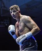 25 February 2017; Connor Coyle during his bout in the National Stadium in Dublin. Photo by Ramsey Cardy/Sportsfile