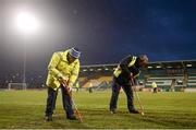 3 March 2017; Groundsmen fork the pitch prior to the SSE Airtricity League Premier Division match between Shamrock Rovers and Bohemians at Tallaght Stadium in Dublin. Photo by Seb Daly/Sportsfile