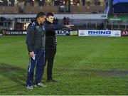 3 March 2017; Connacht head coach Pat Lam with referee Marius Mitrea during a pitch inspection before the Guinness PRO12 Round 17 match between Connacht and Zebre at the Sportsground in Galway. Photo by Matt Browne/Sportsfile
