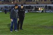 3 March 2017; Connacht head coach Pat Lam with referee Marius Mitrea during a pitch inspection before the Guinness PRO12 Round 17 match between Connacht and Zebre at the Sportsground in Galway. Photo by Matt Browne/Sportsfile