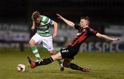 3 March 2017; Simon Madden of Shamrock Rovers is tackled by Jamie Doyle of Bohemians during the SSE Airtricity League Premier Division match between Shamrock Rovers and Bohemians at Tallaght Stadium in Dublin. Photo by Seb Daly/Sportsfile