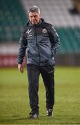 3 March 2017; Bohemians manager Keith Long inspects the pitch prior to the SSE Airtricity League Premier Division match between Shamrock Rovers and Bohemians at Tallaght Stadium in Dublin. Photo by Seb Daly/Sportsfile