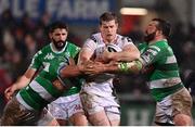 3 March 2017; Andrew Trimble of Ulster is tackled by Francesco Minto, left, and Robert Barbieri of Benetton Treviso during the Guinness PRO12 Round 17 match between Ulster and Benetton Treviso at the Kingspan Stadium in Belfast. Photo by Ramsey Cardy/Sportsfile