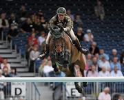 4 August 2011; Capt. David O'Brien, Ireland, competing on Annestown, during the Power & Speed Event. Dublin Horse Show 2011, RDS, Ballsbridge, Dublin. Picture credit: Brian Lawless / SPORTSFILE
