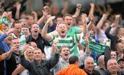 5 August 2011; Shamrock Rovers supporters celebrate after Dean Kelly scored their side's 1st goal. Airtricity League Premier Division, Bohemians v Shamrock Rovers, Dalymount Park, Dublin. Photo by Sportsfile