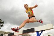 6 August 2011; Kerry Harty, Newcastle AC, on her way to winning the Women's 3000m Steeplechase Final at the Woodie's DIY AAI Senior Track & Field Championships. Morton Stadium, Santry, Co. Dublin. Picture credit: Pat Murphy / SPORTSFILE