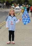 6 August 2011; Dublin supporter Caoimhe McManus, age 5, from Blackhorse Avenue, Dublin, ahead of the GAA Football All-Ireland Senior Championship Quarter-Final, Dublin v Tyrone, Croke Park, Dublin. Picture credit: Stephen McCarthy / SPORTSFILE