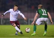 3 March 2017; Colm Horgan of Galway United in action against Stephen Dooley of Cork City during the SSE Airtricity League Premier Division match between Cork City and Galway United at Turner's Cross in Cork. Photo by Eóin Noonan/Sportsfile