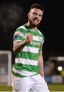 3 March 2017; Brandon Miele of Shamrock Rovers celebrates after scoring his side's first goal during the SSE Airtricity League Premier Division match between Shamrock Rovers and Bohemians at Tallaght Stadium in Dublin. Photo by Seb Daly/Sportsfile