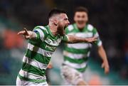 3 March 2017; Brandon Miele of Shamrock Rovers celebrates after scoring his side's first goal during the SSE Airtricity League Premier Division match between Shamrock Rovers and Bohemians at Tallaght Stadium in Dublin. Photo by Seb Daly/Sportsfile