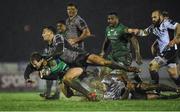 3 March 2017; Kieran Marmion of Connacht is tackled by Lloyd Greeff of Zebre during the Guinness PRO12 Round 17 match between Connacht and Zebre at the Sportsground in Galway. Photo by Matt Browne/Sportsfile