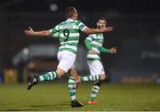 3 March 2017; Michael O’Connor of Shamrock Rovers celebrates after scoring his side's second goal during the SSE Airtricity League Premier Division match between Shamrock Rovers and Bohemians at Tallaght Stadium in Dublin. Photo by Seb Daly/Sportsfile