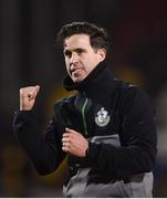 3 March 2017; Shamrock Rovers manager Stephen Bradley celebrates following his side's victory during the SSE Airtricity League Premier Division match between Shamrock Rovers and Bohemians at Tallaght Stadium in Dublin. Photo by Seb Daly/Sportsfile