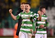 3 March 2017; David McAllister of Shamrock Rovers celebrates following his side's victory during the SSE Airtricity League Premier Division match between Shamrock Rovers and Bohemians at Tallaght Stadium in Dublin. Photo by Seb Daly/Sportsfile