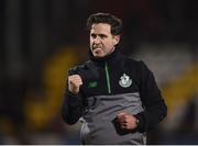 3 March 2017; Shamrock Rovers manager Stephen Bradley following his side's victory during the SSE Airtricity League Premier Division match between Shamrock Rovers and Bohemians at Tallaght Stadium in Dublin. Photo by Seb Daly/Sportsfile
