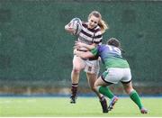 4 March 2017; Chloe Farrell of CYM is tackled by Caoimhe Brady of Tullow during the Leinster Women’s League Division 2 Playoffs match between Tullow and CYM at Donnybrook Stadium in Donnybrook, Dublin. Photo by Eóin Noonan/Sportsfile