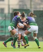 4 March 2017; Katie O'Brien of Tullow is tackled by Rachel Horan, left, and Monica Beresfrord, right, of CYM during the Leinster Women’s League Division 2 Playoffs match between Tullow and CYM at Donnybrook Stadium in Donnybrook, Dublin. Photo by Eóin Noonan/Sportsfile